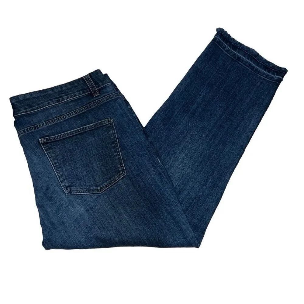 Talbots Simply Flattering 5-Pocket Skinny Denim Jeans Released Hem Sz 14 Curvy